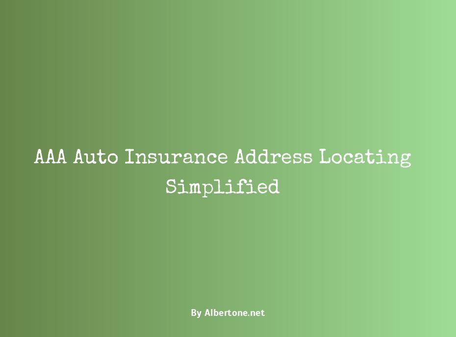 aaa auto insurance address