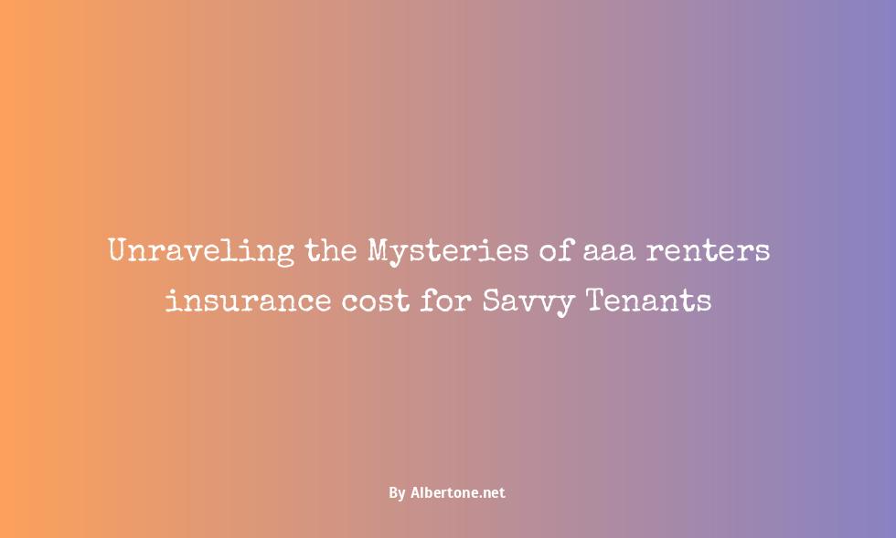 aaa renters insurance cost