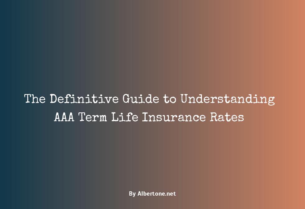 aaa term life insurance rates