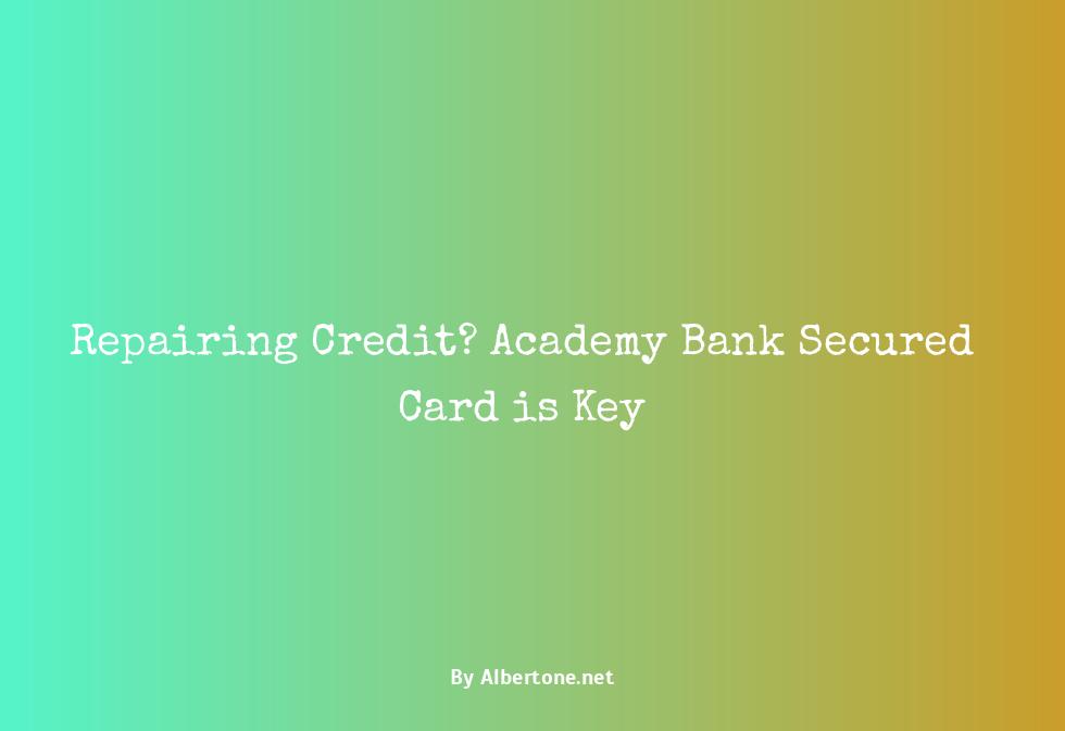 academy bank secured credit card