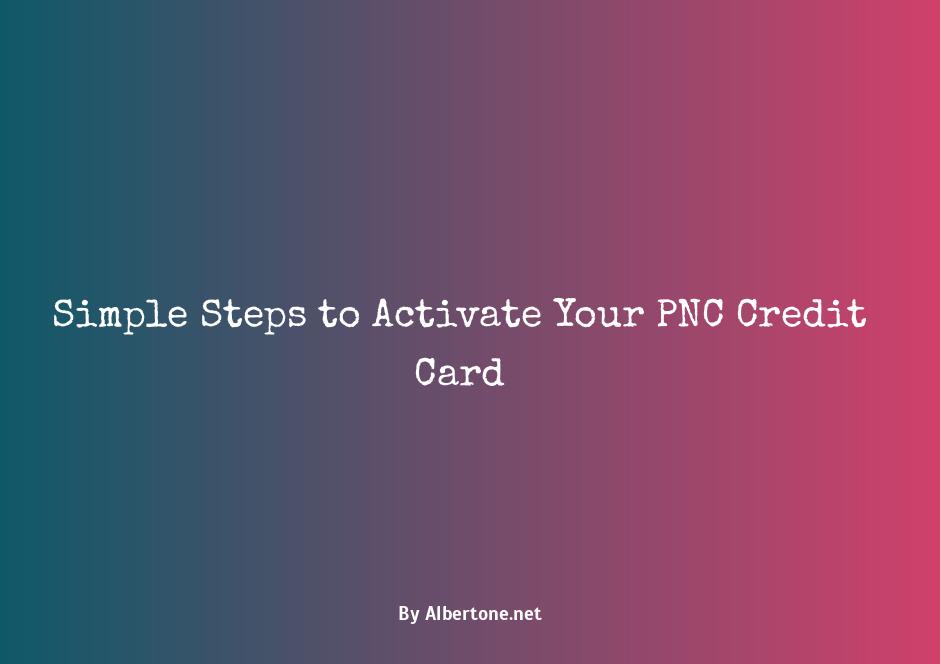 activate pnc credit card