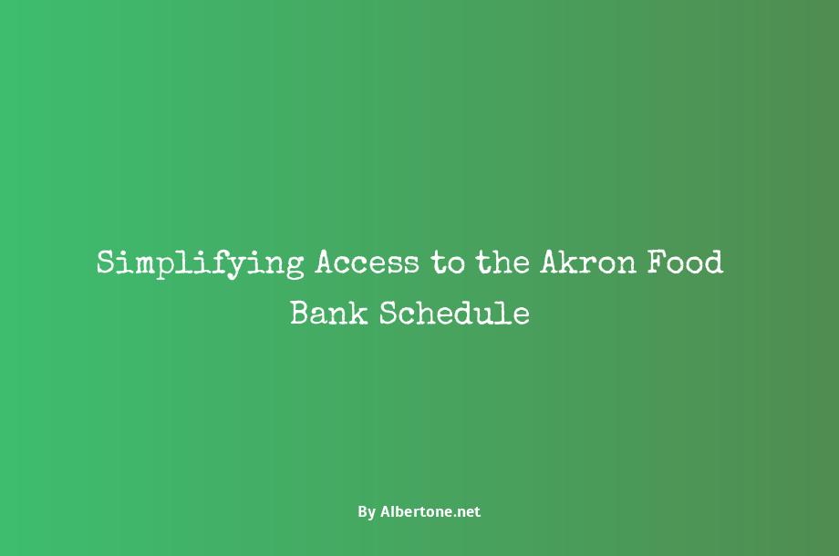 akron food bank schedule