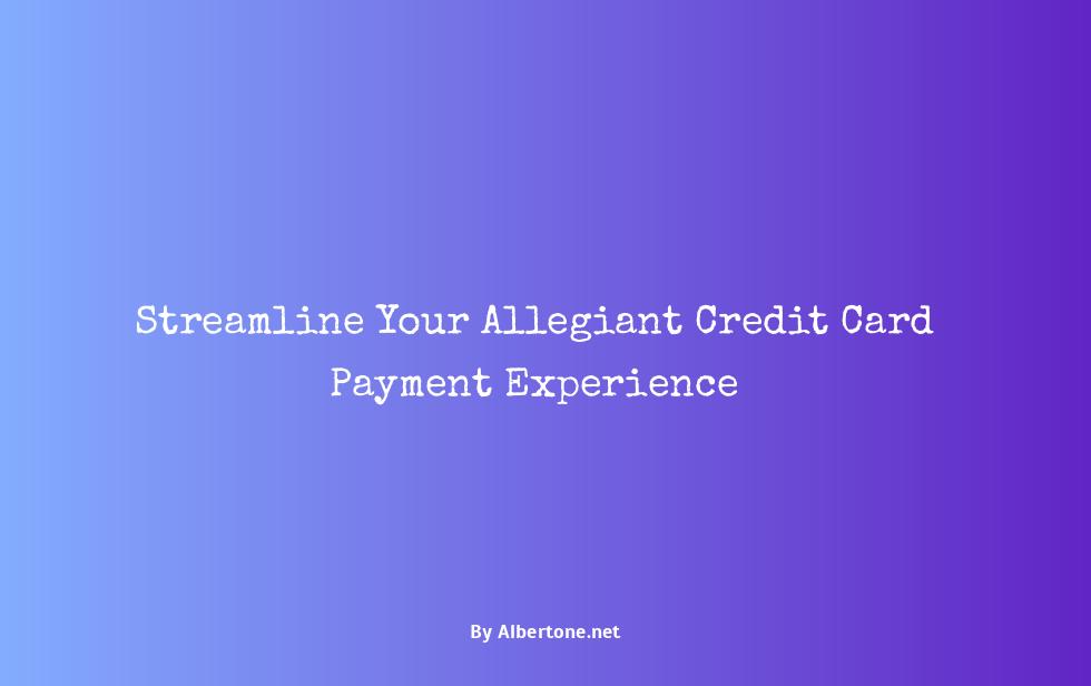 allegiant credit card payment