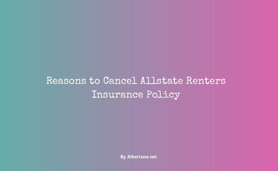 allstate cancel renters insurance