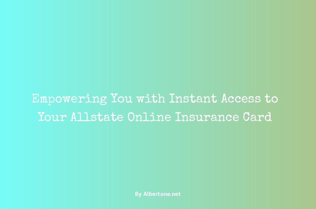 allstate online insurance card