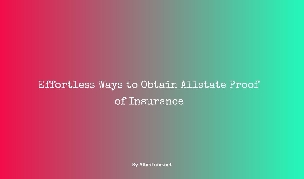 allstate proof of insurance