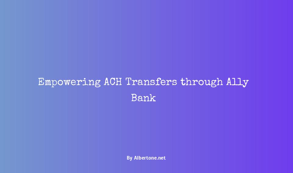 ally bank ach transfer