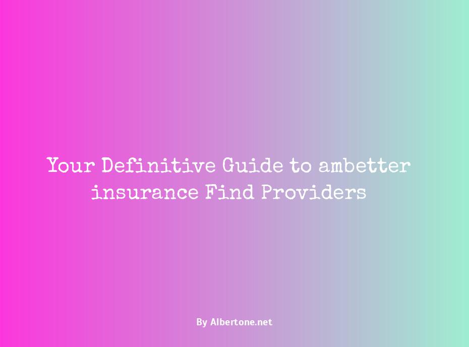 ambetter insurance find providers