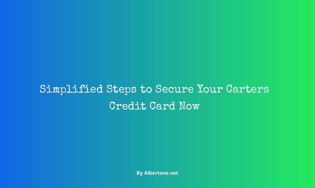 apply for carters credit card