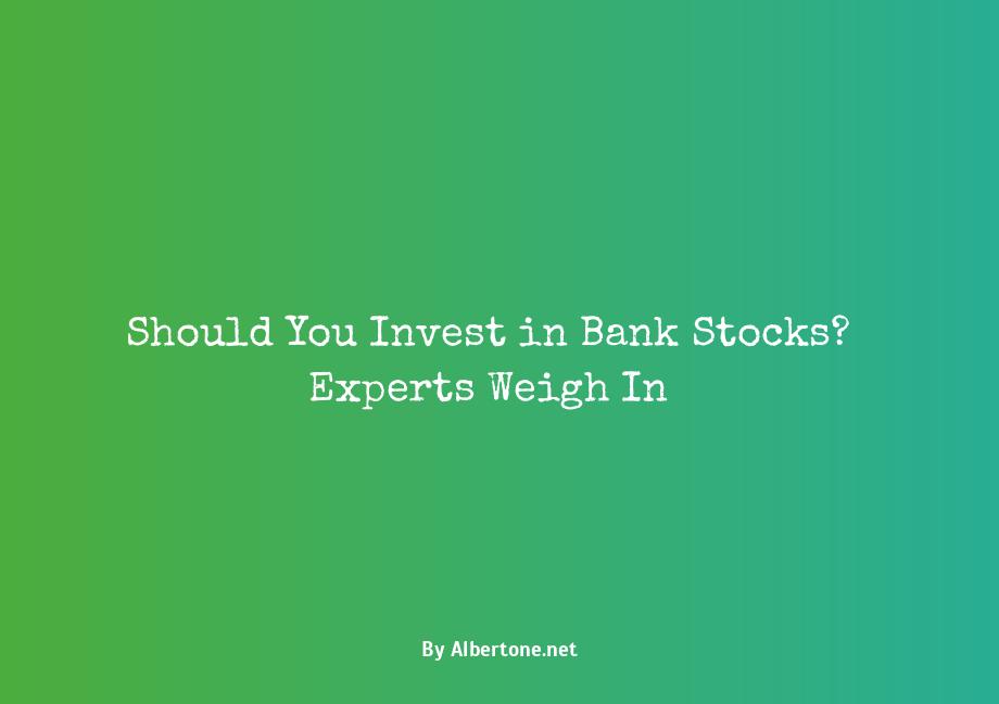 are bank stocks a good buy