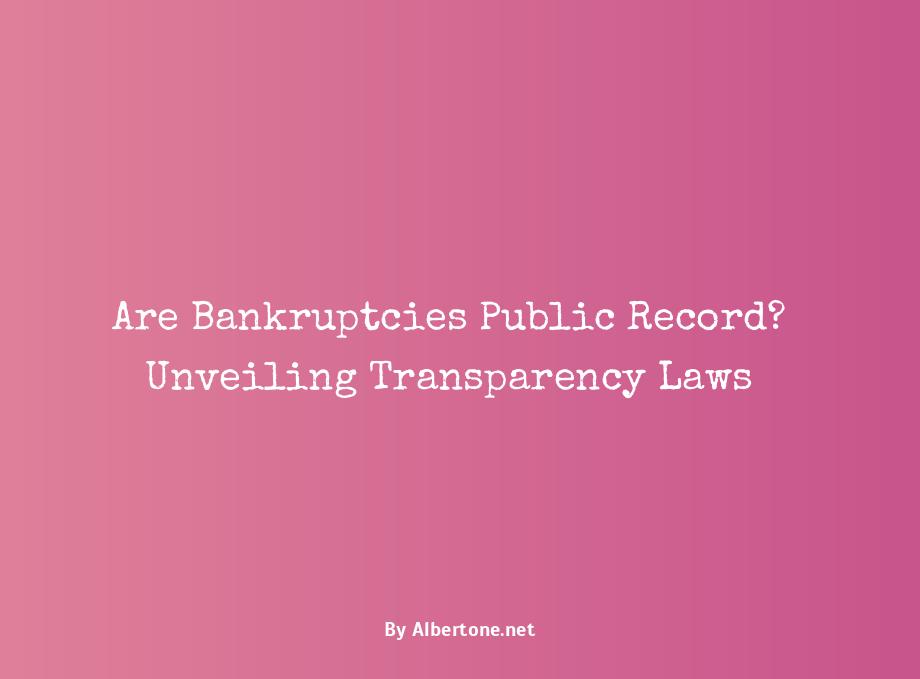 are bankruptcies public record