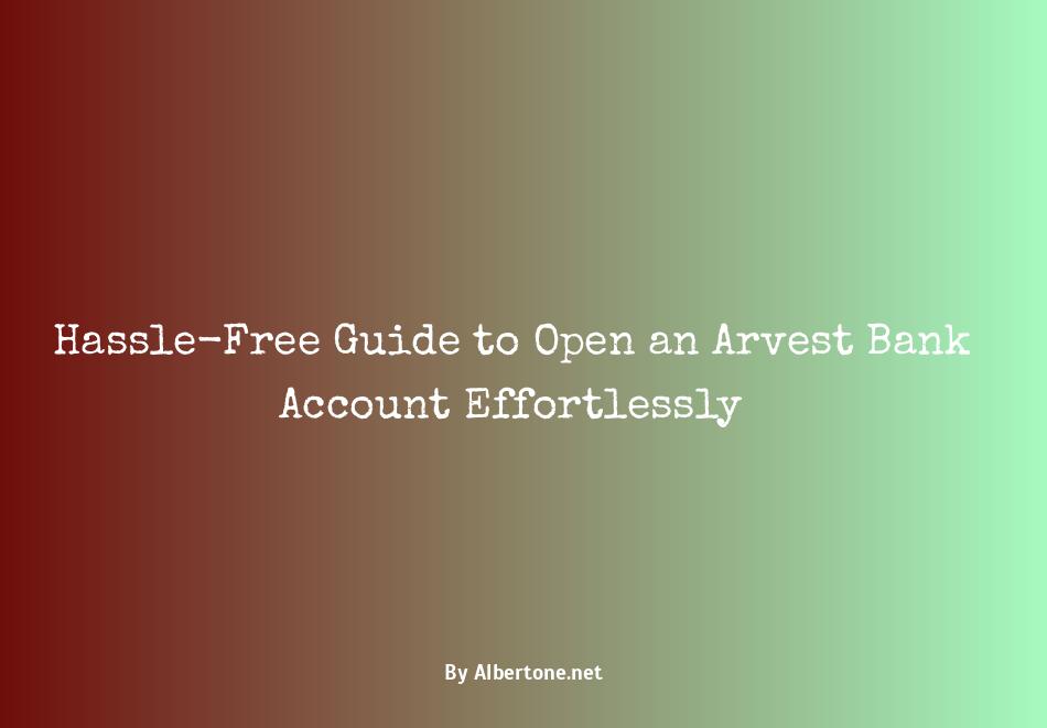 arvest bank open account