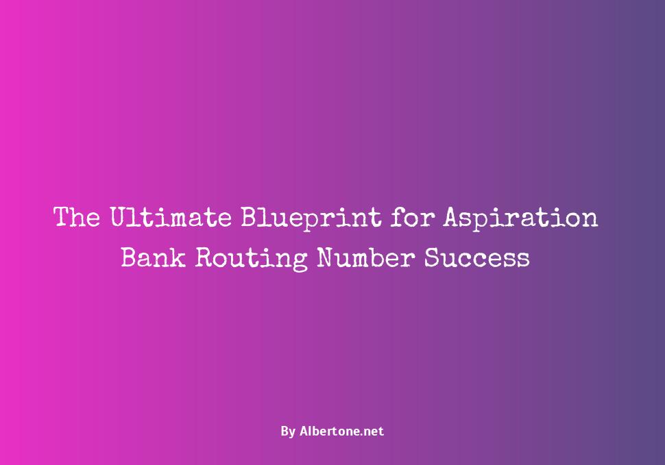 aspiration bank routing number