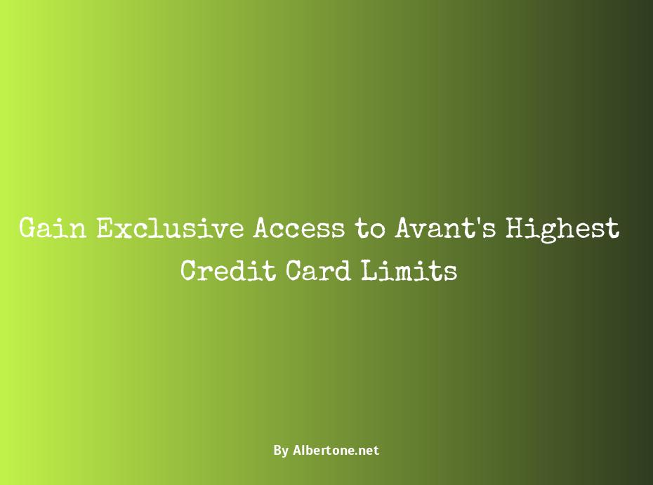 avant credit card highest limit