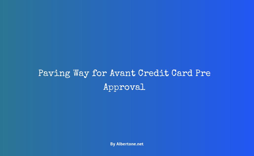 avant credit card pre approval