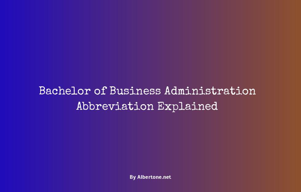 bachelor of business administration abbreviation