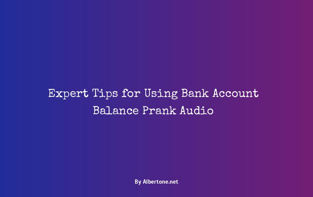 bank account balance prank audio