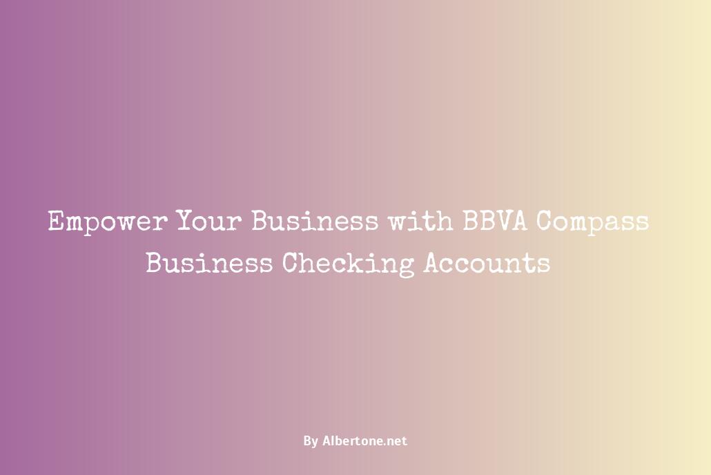 bbva compass business checking