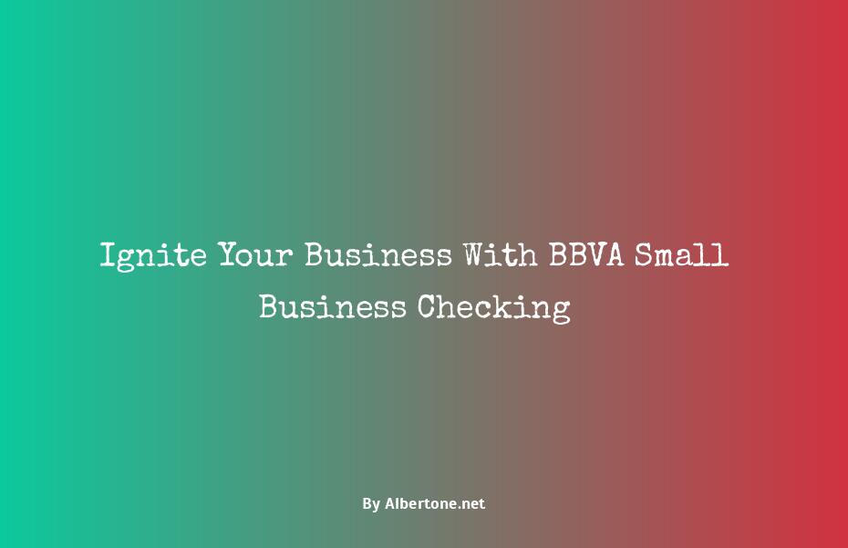 bbva small business checking