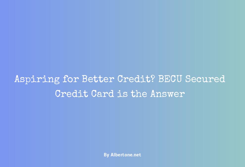 becu secured credit card