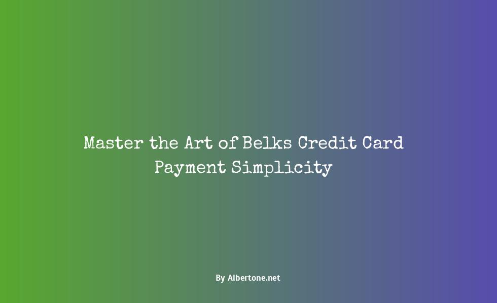 belks credit card payment