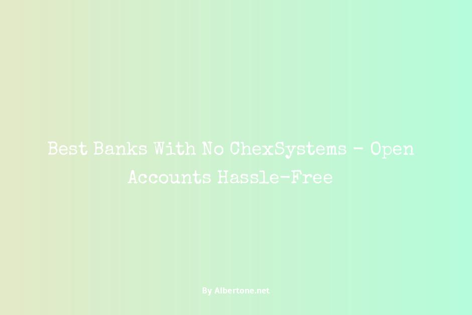 best banks no chexsystems