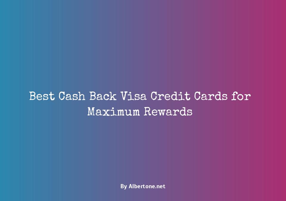 best cash back visa credit cards