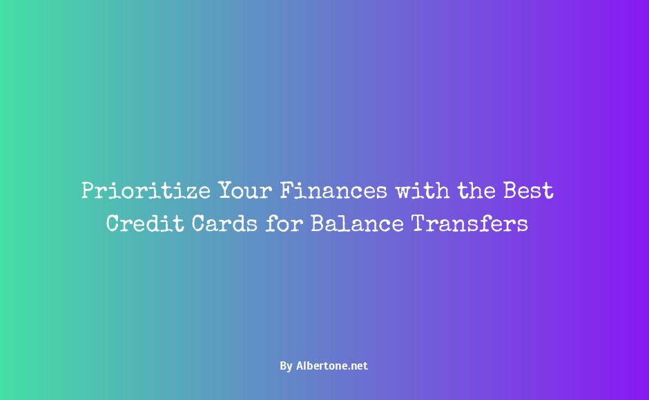 best credit cards for transferring balances