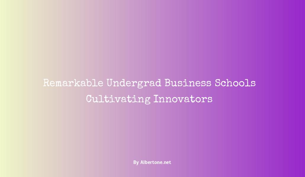 best undergrad business schools