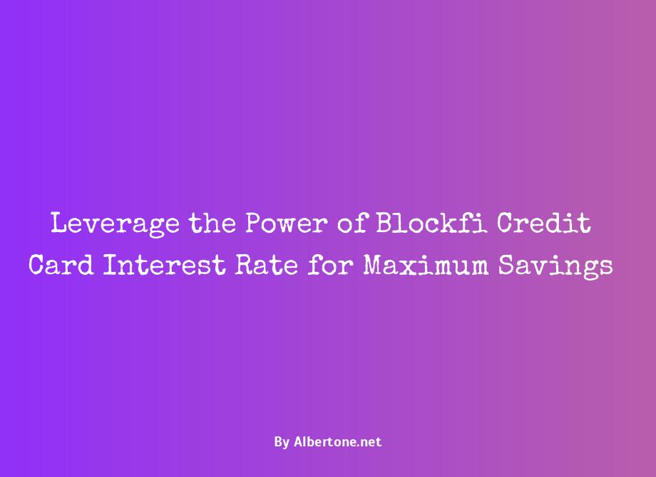 blockfi credit card interest rate
