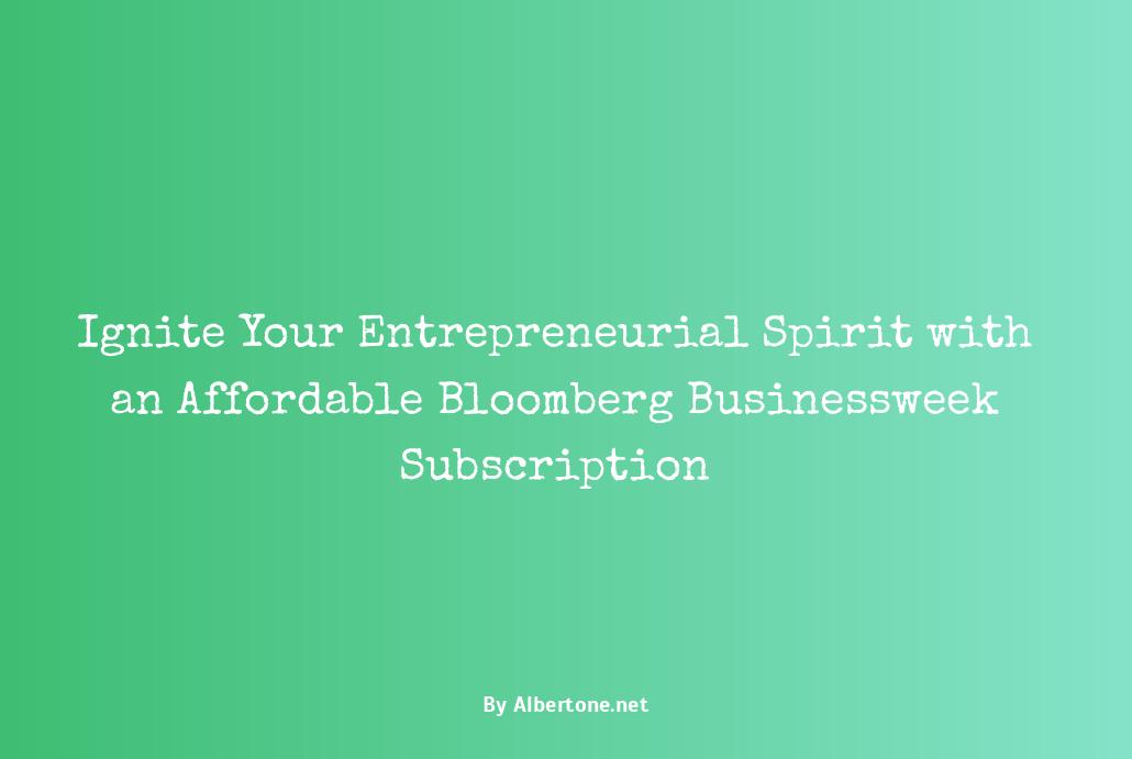 bloomberg businessweek subscription cost