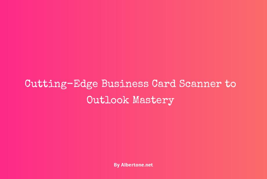 business card scanner to outlook