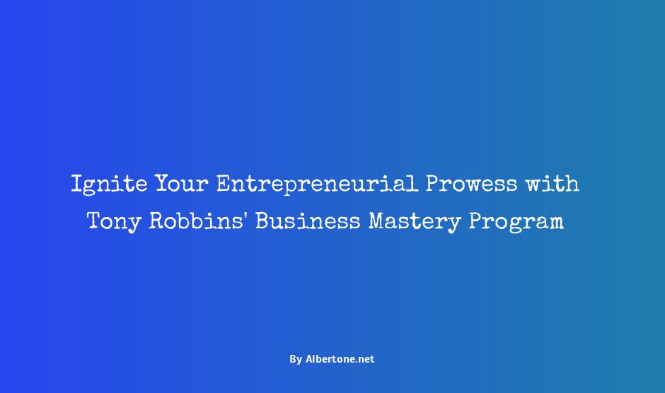 business mastery tony robbins cost