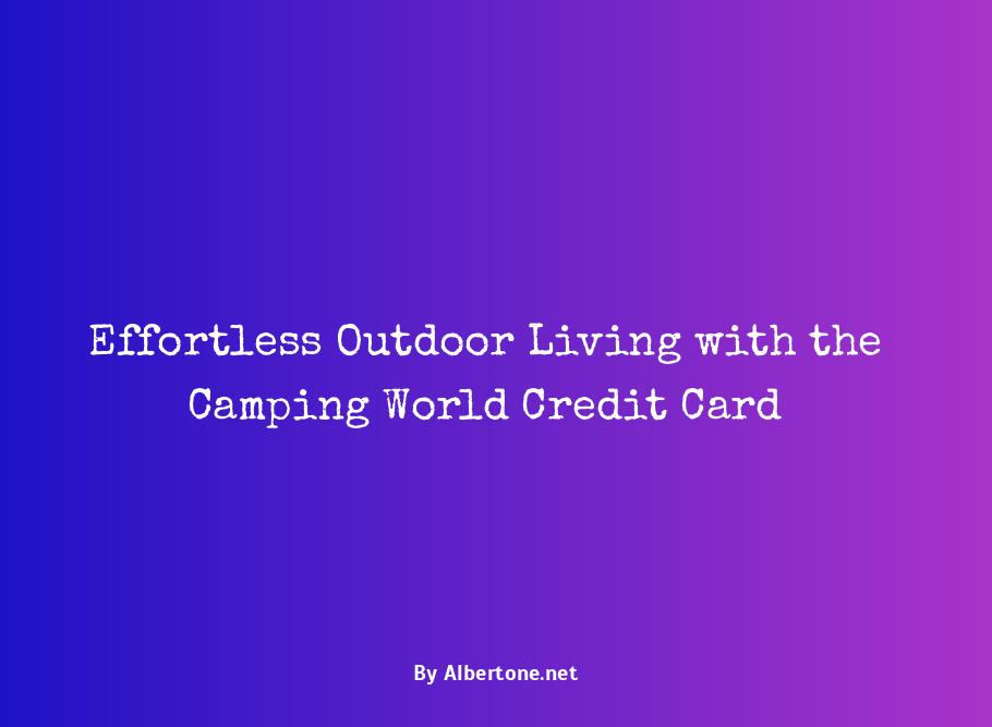 camping world credit card