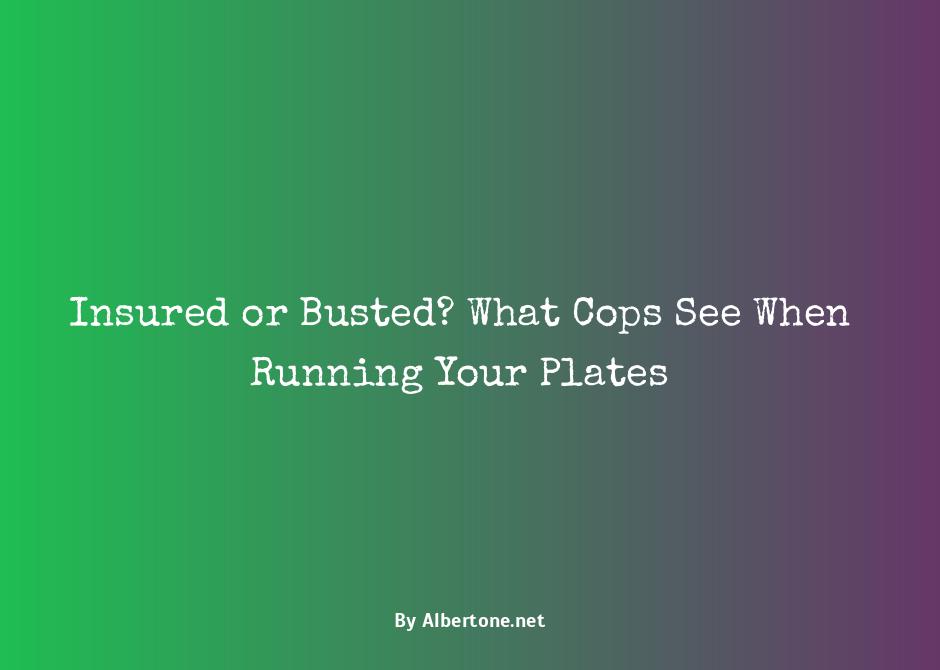 can cops tell if you have insurance by running plates