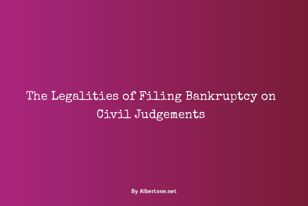 can you file bankruptcy on a civil judgement