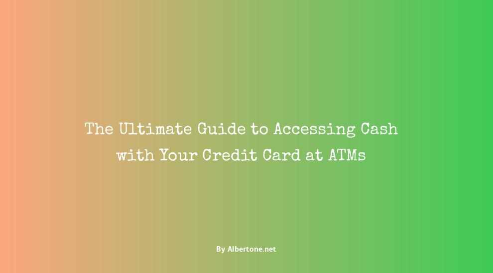 can you get cash from atm with credit card