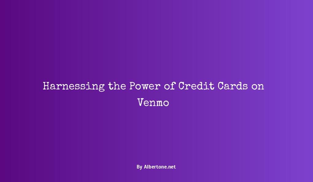 can you use credit card with venmo