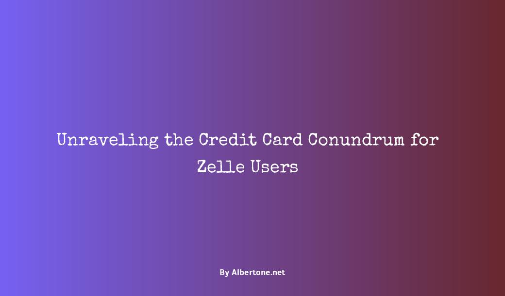 can you use a credit card with zelle