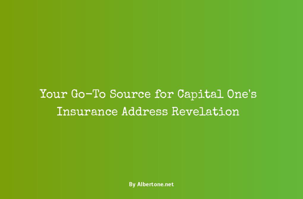 capital one address for insurance