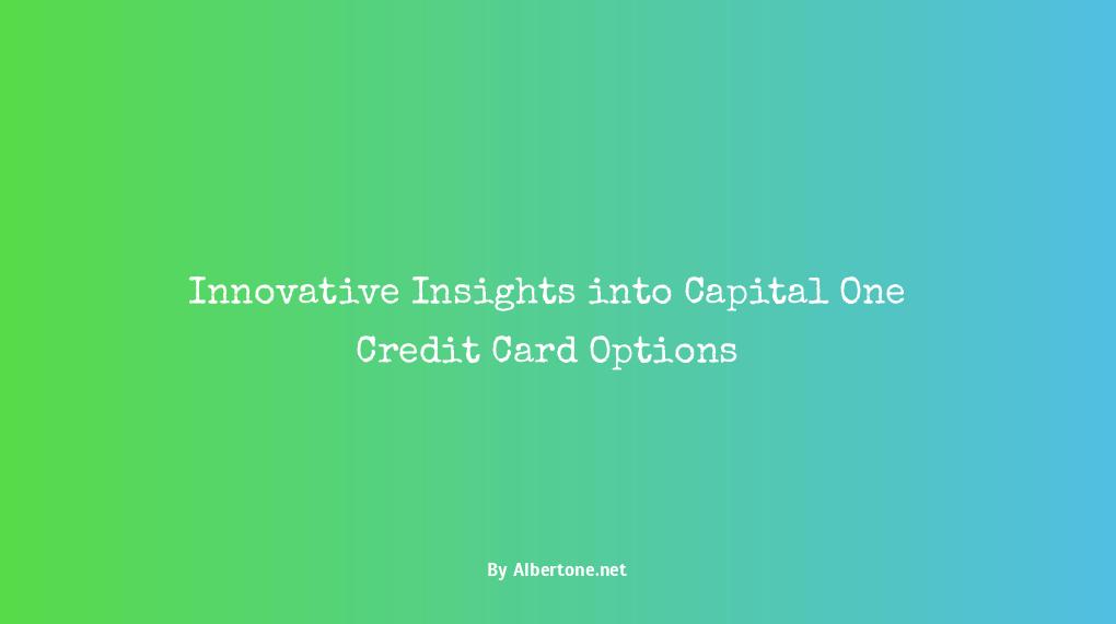 capital one credit card options