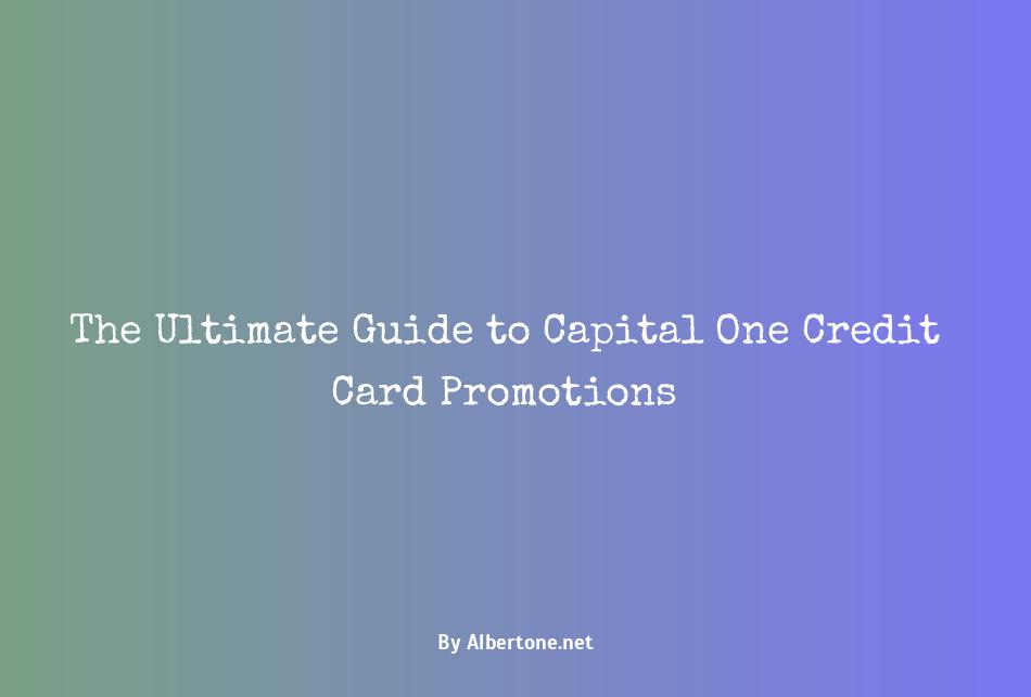 capital one credit card promotions