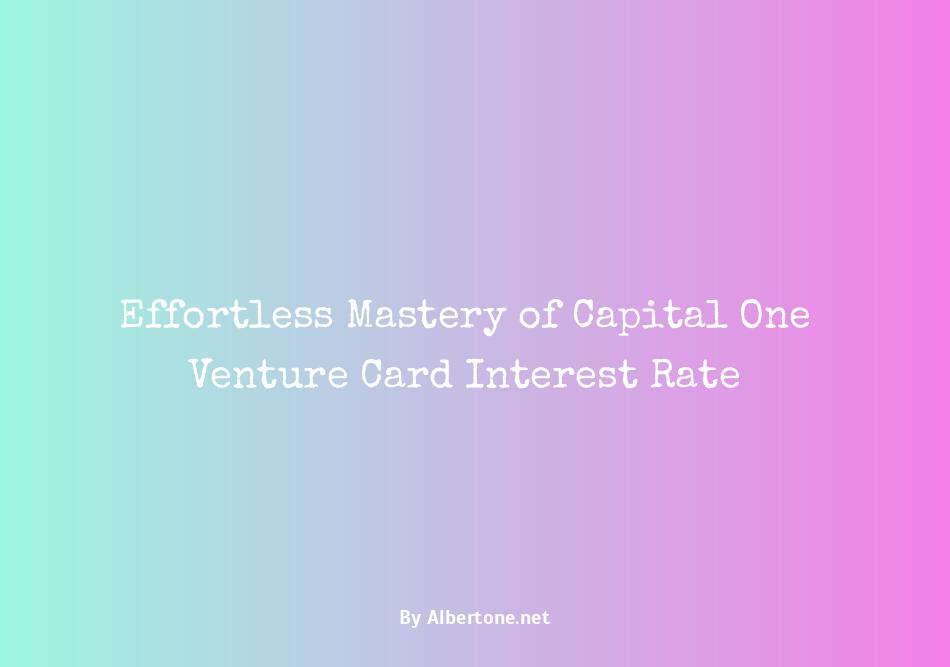 capital one venture card interest rate