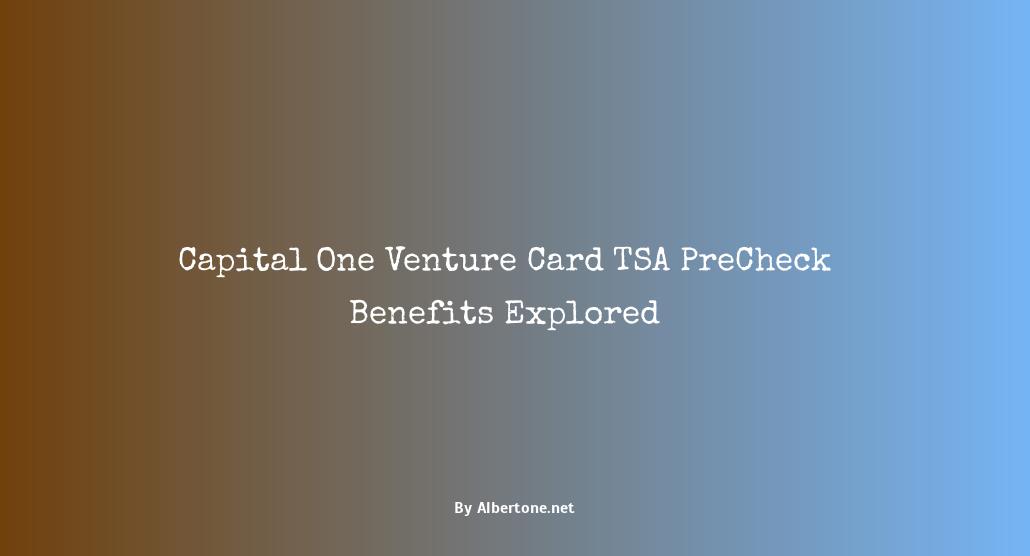 capital one venture card tsa precheck