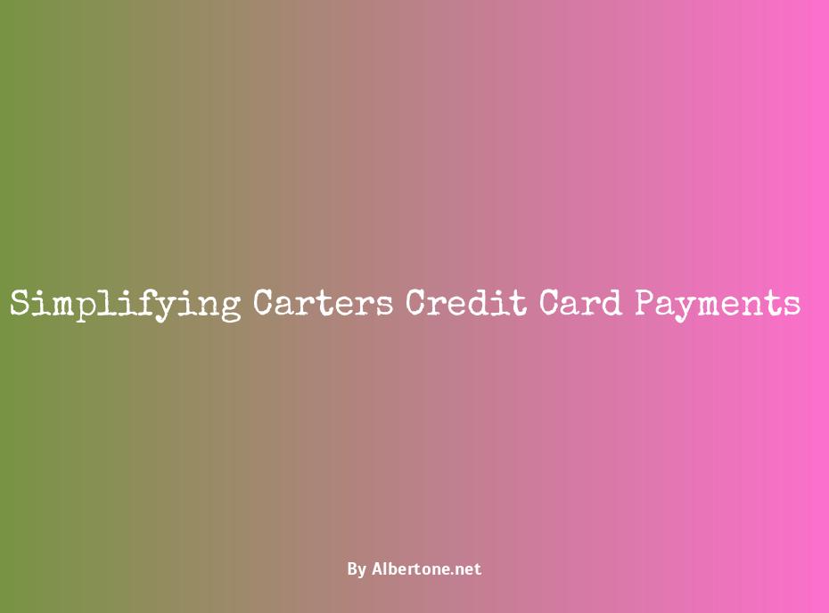 carters credit card pay