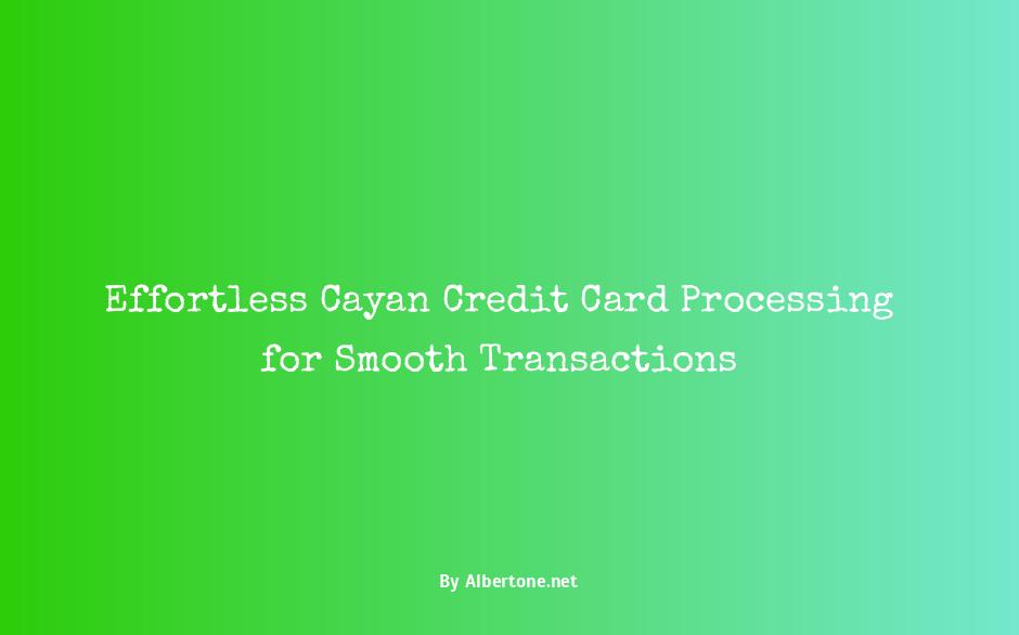 cayan credit card processing