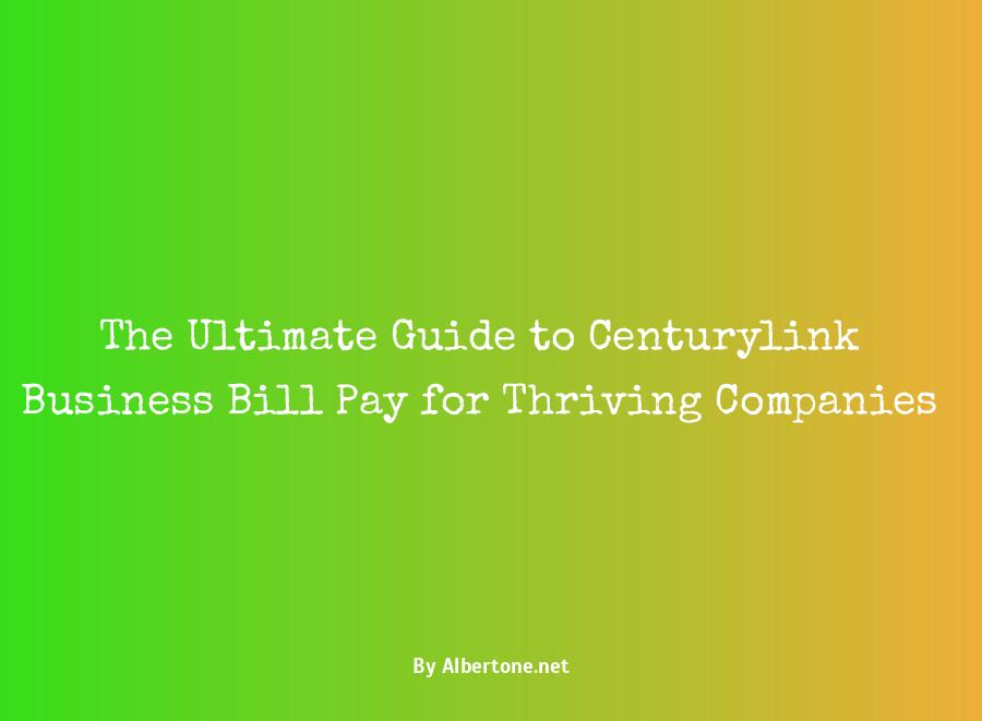 centurylink business bill pay