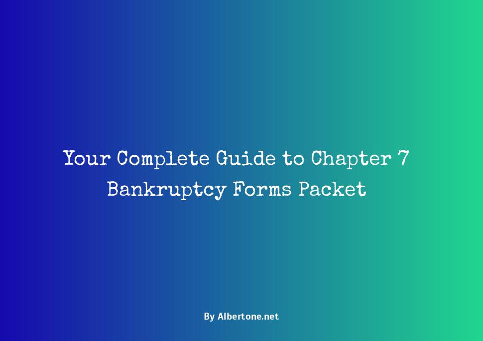 chapter 7 bankruptcy forms packet