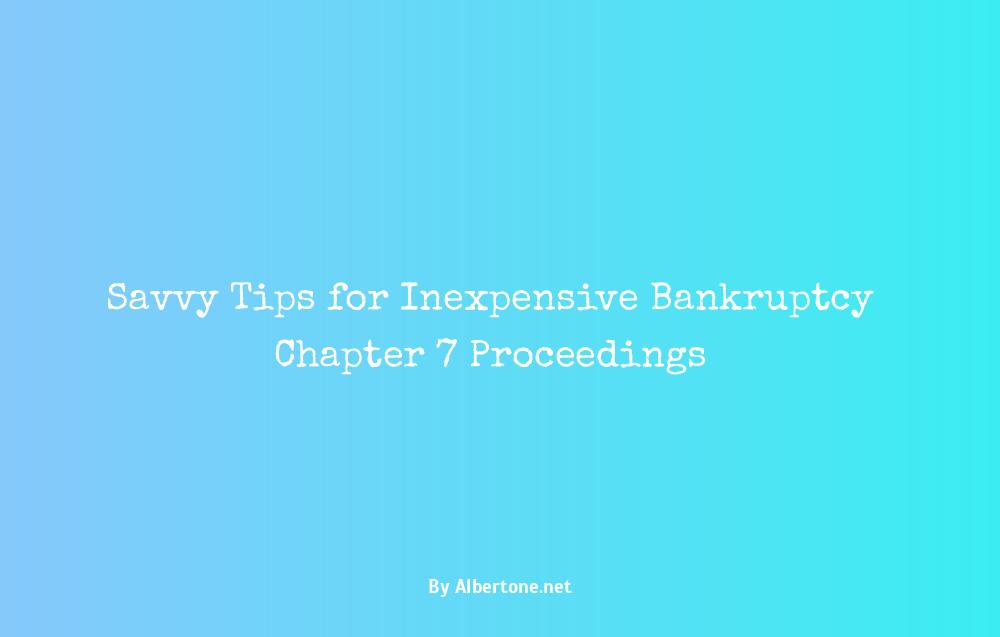 cheapest way to file bankruptcy chapter 7