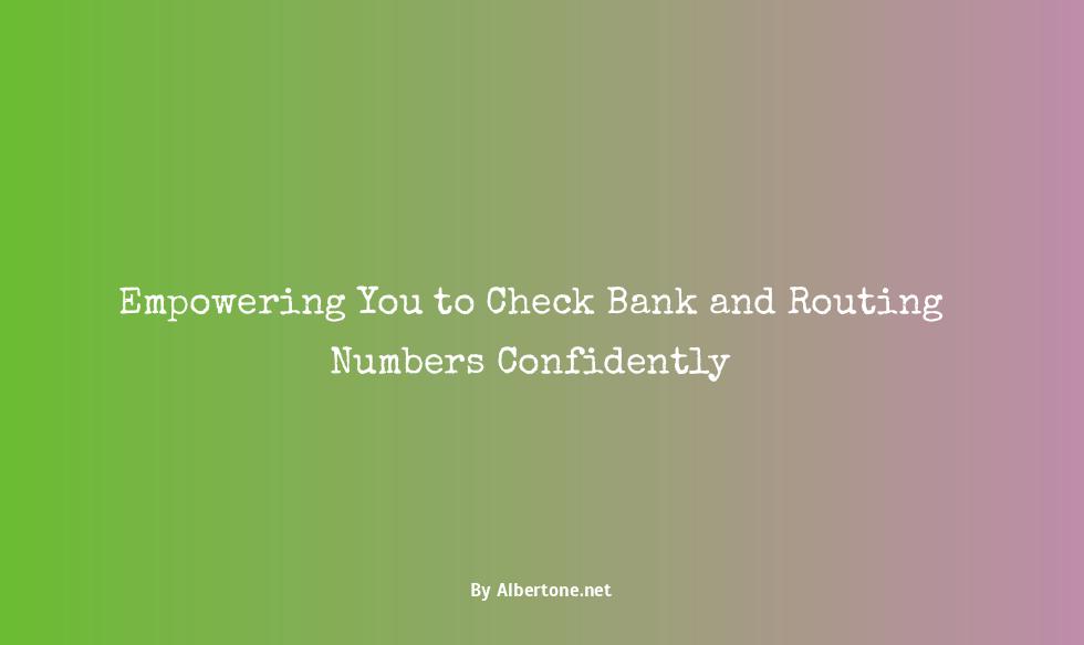 check bank and routing number